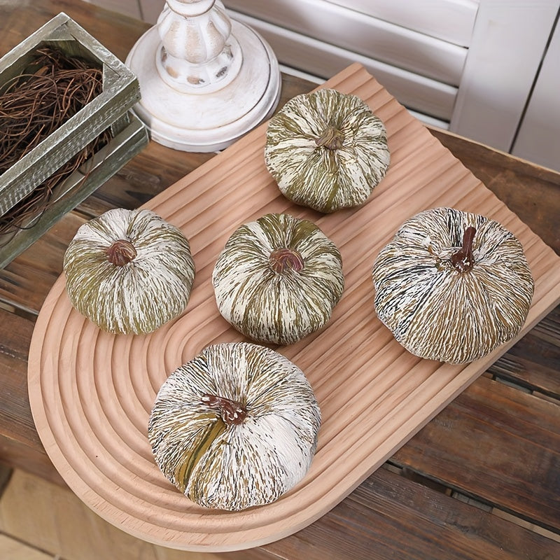 Set, Artificial Pumpkin Accessories Combination, Stripe Size Combination Home Garden Halloween Harvest Festival Party Decoration, Scene Decor, Festivals Decor, Room Decor, Home Decor, Offices Decor, Fall Decor