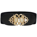 Elastic Wide Waist Cover Belt Rhinestone Waist Belt Hook Buckle Wrap Cinch Corset Wide Belt For Women For Dress