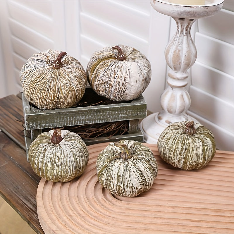 Set, Artificial Pumpkin Accessories Combination, Stripe Size Combination Home Garden Halloween Harvest Festival Party Decoration, Scene Decor, Festivals Decor, Room Decor, Home Decor, Offices Decor, Fall Decor