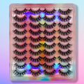 20 Pairs Natural False Eyelashes Fake Lashes Long Makeup 3D Faux Mink Lashes Extension Eyelash Mink Eyelashes For Beauty, Valentine's Day Gifts For Women