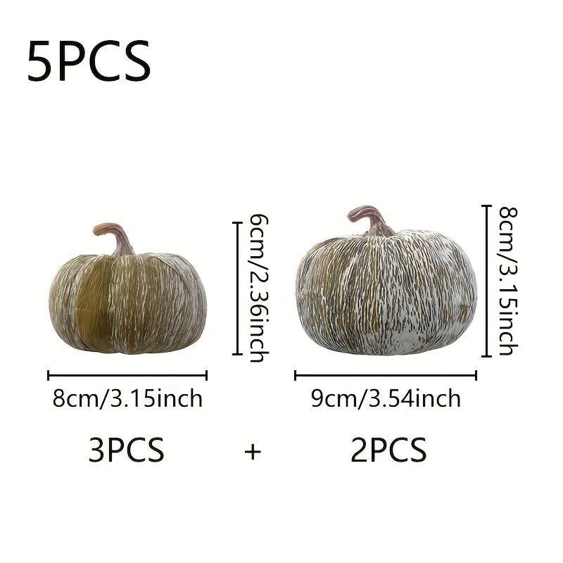 Set, Artificial Pumpkin Accessories Combination, Stripe Size Combination Home Garden Halloween Harvest Festival Party Decoration, Scene Decor, Festivals Decor, Room Decor, Home Decor, Offices Decor, Fall Decor