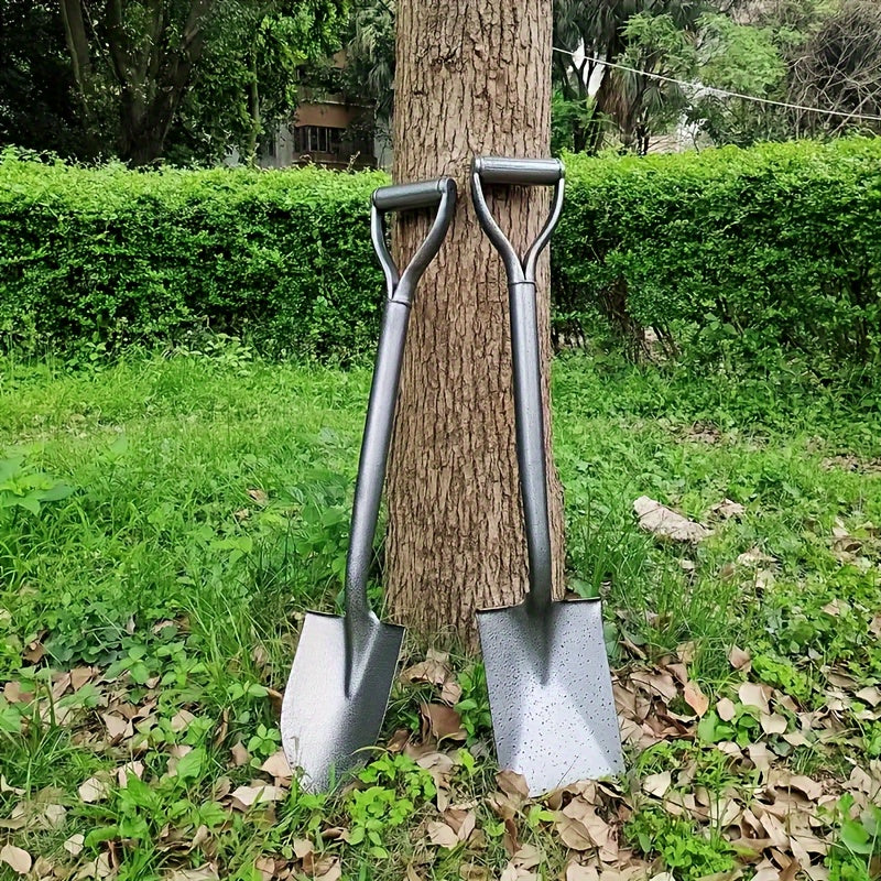 1pc Durable All-Manganese Steel Snow Shovel, Heavy-Duty Metal Ice Scraper for Driveway, Car Emergency, Home & Garden Use - Anti-Fall, Pressure Resistant, One-Piece Forging, Snow Removal Equipment | Functional Shovel | Heavydu