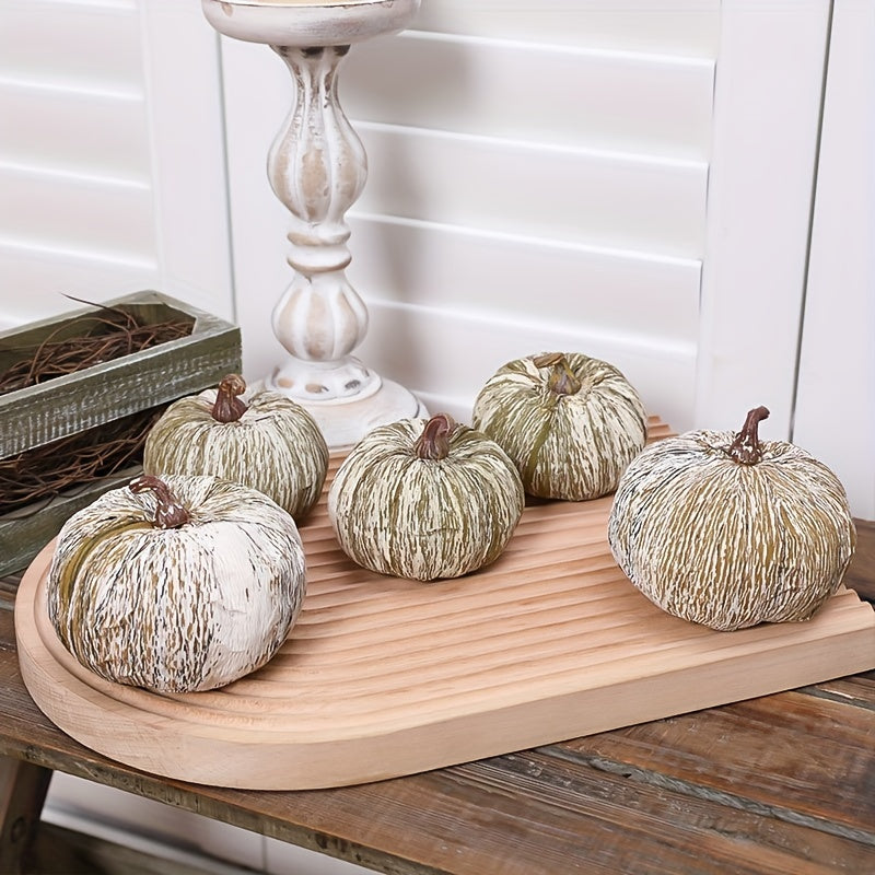 Set, Artificial Pumpkin Accessories Combination, Stripe Size Combination Home Garden Halloween Harvest Festival Party Decoration, Scene Decor, Festivals Decor, Room Decor, Home Decor, Offices Decor, Fall Decor