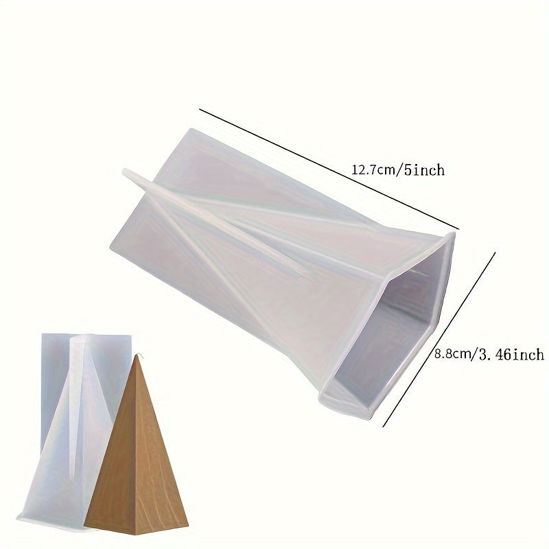 1pc Pentagonal Cone Candle Silicone Molds, Cone Candle Making Molds, Epoxy Resin Ring Holder Casting Mold For Home Garden Wedding Ceremony Table Centerpiece Decoration (Pentagonal Cone)