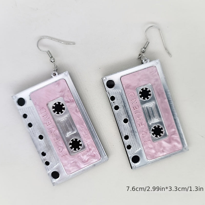 Acrylic Tape Drop Earrings Y2K Retro Style Ear Jewelry For Women Party Accessories