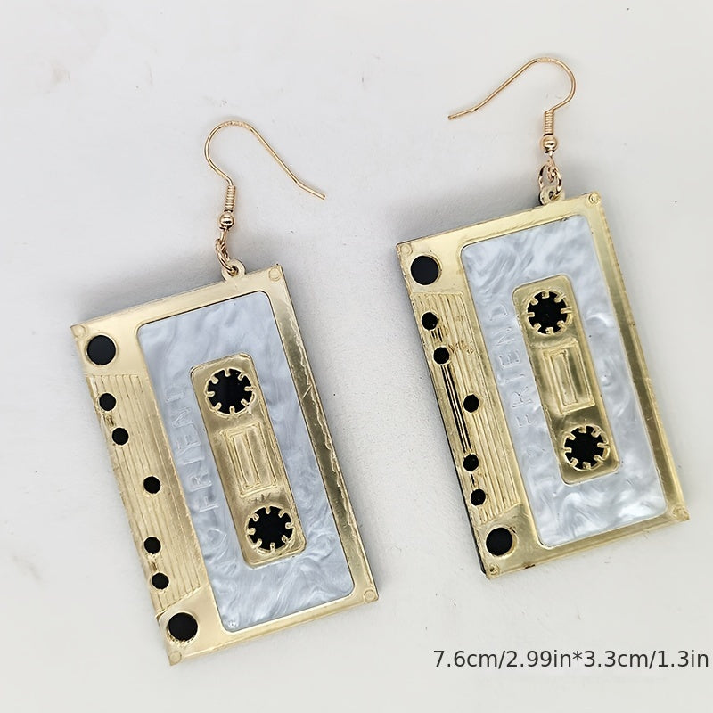 Acrylic Tape Drop Earrings Y2K Retro Style Ear Jewelry For Women Party Accessories