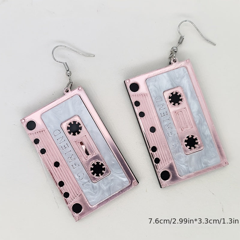 Acrylic Tape Drop Earrings Y2K Retro Style Ear Jewelry For Women Party Accessories