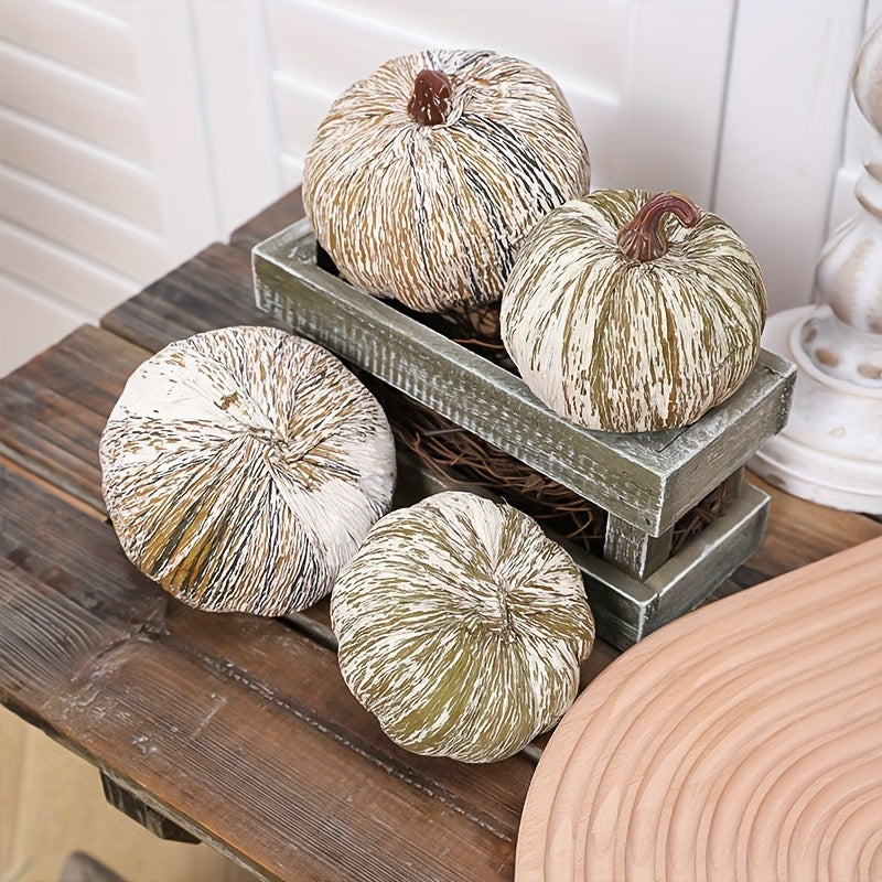 Set, Artificial Pumpkin Accessories Combination, Stripe Size Combination Home Garden Halloween Harvest Festival Party Decoration, Scene Decor, Festivals Decor, Room Decor, Home Decor, Offices Decor, Fall Decor