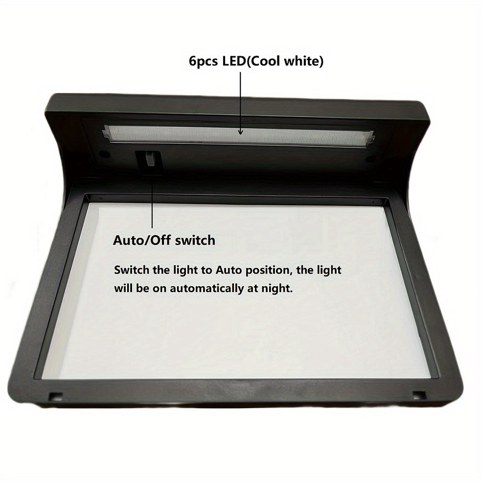 Brightly Lit Solar House Number Sign - Energy-Efficient, Waterproof, Outdoor Address Display for Home, Garden, Street, Yard - Durable Wall Mount