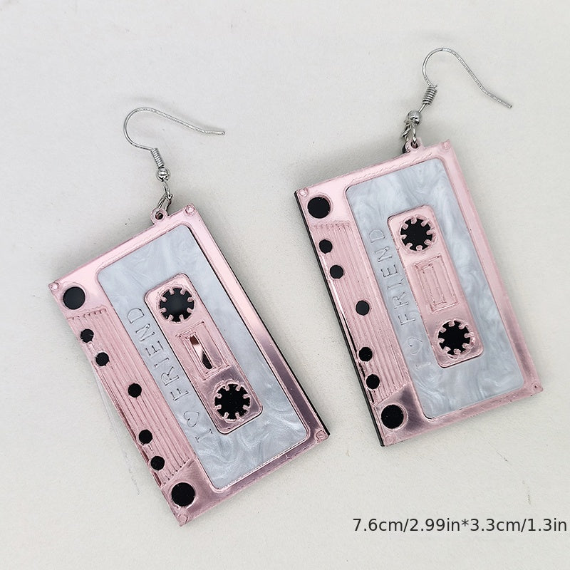 Acrylic Tape Drop Earrings Y2K Retro Style Ear Jewelry For Women Party Accessories