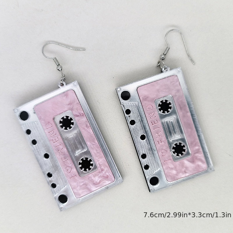Acrylic Tape Drop Earrings Y2K Retro Style Ear Jewelry For Women Party Accessories
