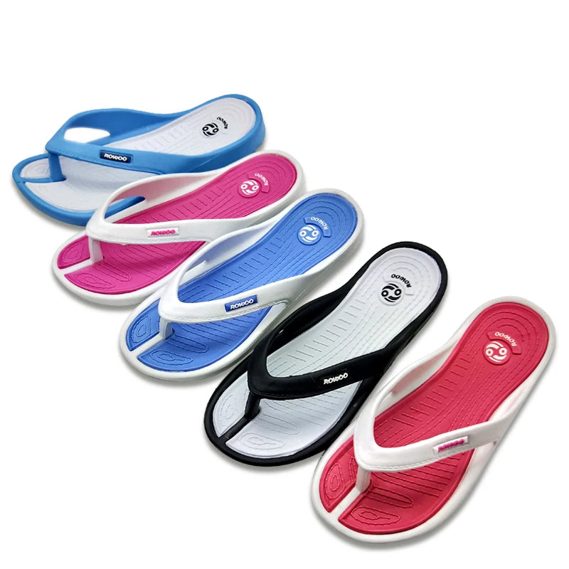 Women's Casual Beach Sandals Brand New Design Summer Flip Flops Comfortable Flat Slippers Non-Slip Home Outdoor Shoes