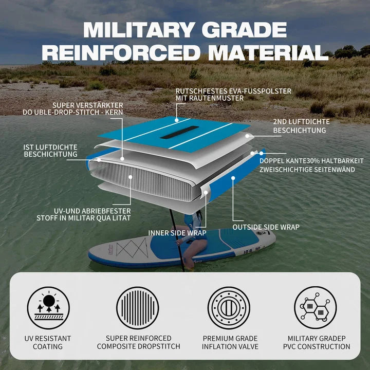 2025 Hot Sale Inflatable Paddleboard Durable Stand-Up Paddleboarding Surf Board with Accessory Free Shipping in US!