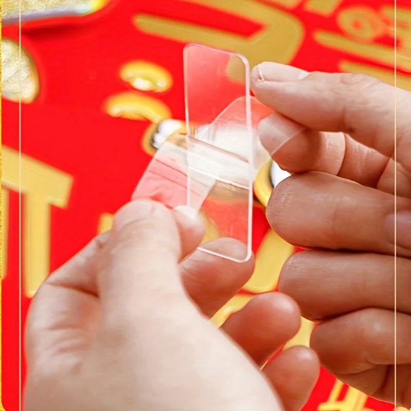 2 Boxes/120 Pieces of Transparent Double-sided Tape, Reusable Without Residue, Suitable for Walls, Posters, Handicrafts