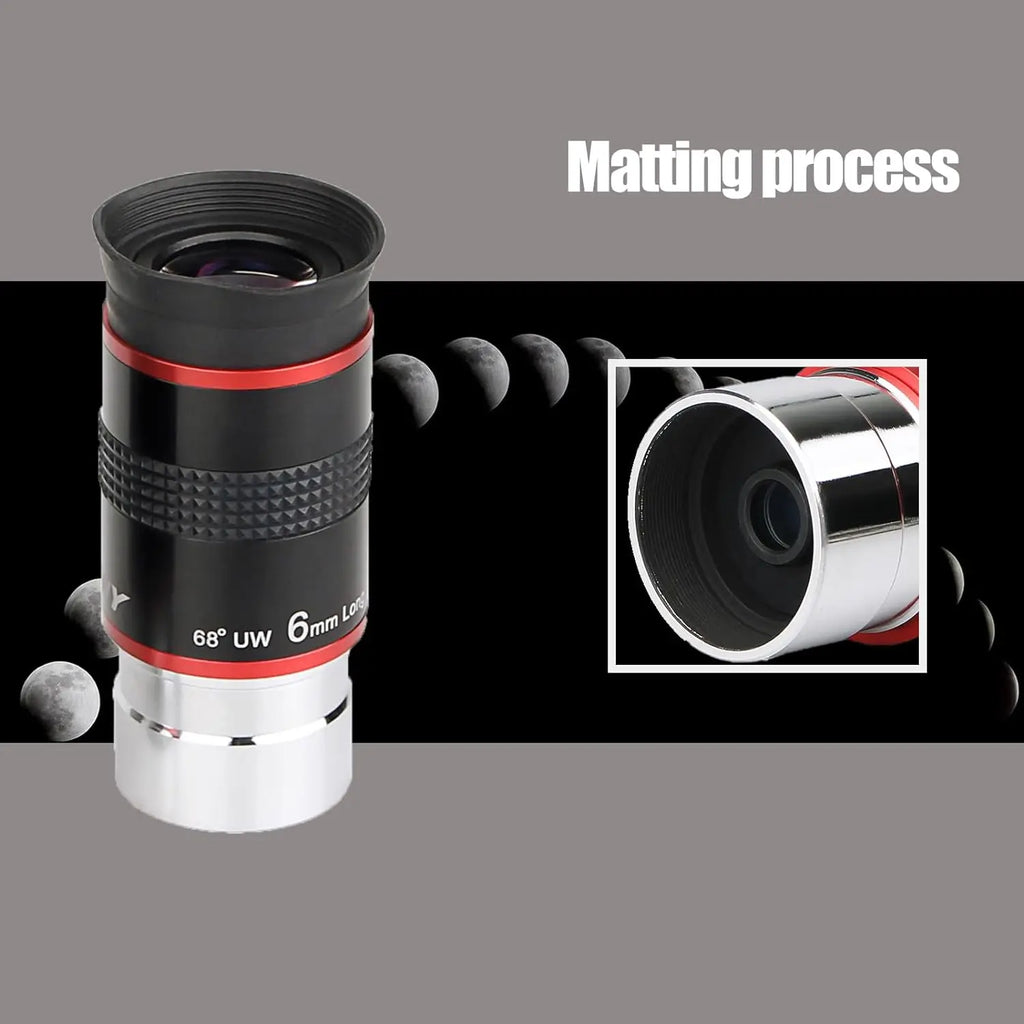 Svbony Telescope Eyepiece 1.25" 68 Degrees UWA 6/9/15/20mm Telescope Accessory Eyepieces Set for Astronomical Telescope