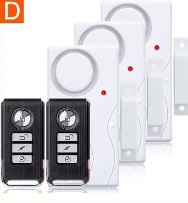 Darho Door Window Entry Security ABS Wireless Remote Control Burglar Alarm Magnetic Sensor Door Alert System Home Protection Kit