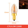 Ganriland Edison Led Candle E12 Light Bulb E14 Effect Dimmable Bulb C7 0.5W T22G 1W Home For Decor Lighting Ampoule Candle Bulb