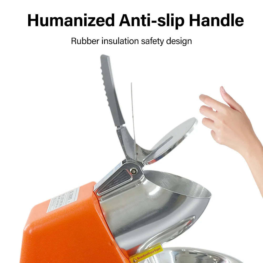 HD108 Shaved Ice Machine Snow Cone Machine Ice Crusher with Stainless Steel Blade Kitchen Electric for Shaved Ice and Snow Cone