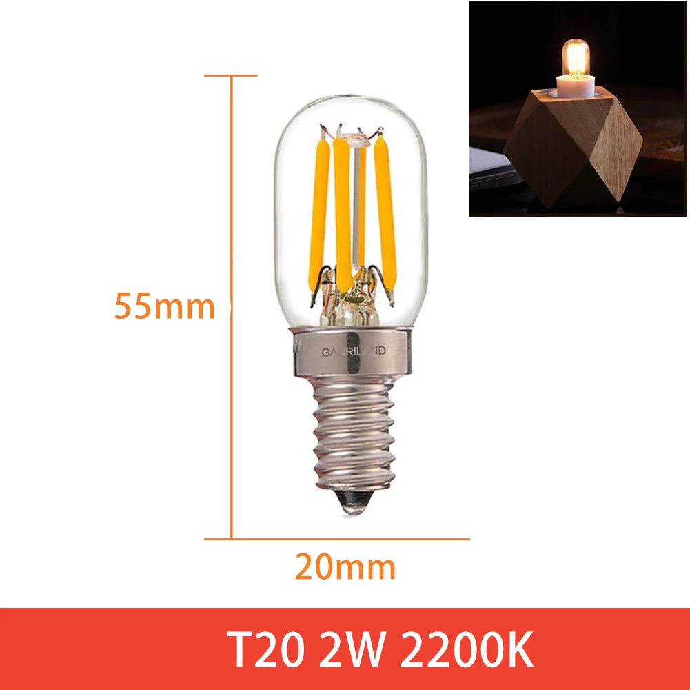 Ganriland Edison Led Candle E12 Light Bulb E14 Effect Dimmable Bulb C7 0.5W T22G 1W Home For Decor Lighting Ampoule Candle Bulb