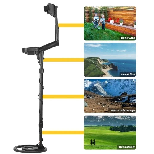 3.4-Inch LCD Industrial Metal Detector 10-Inch Waterproof Search Coil for Gold Finder Treasure Hunting Waterproof Metal Detector
