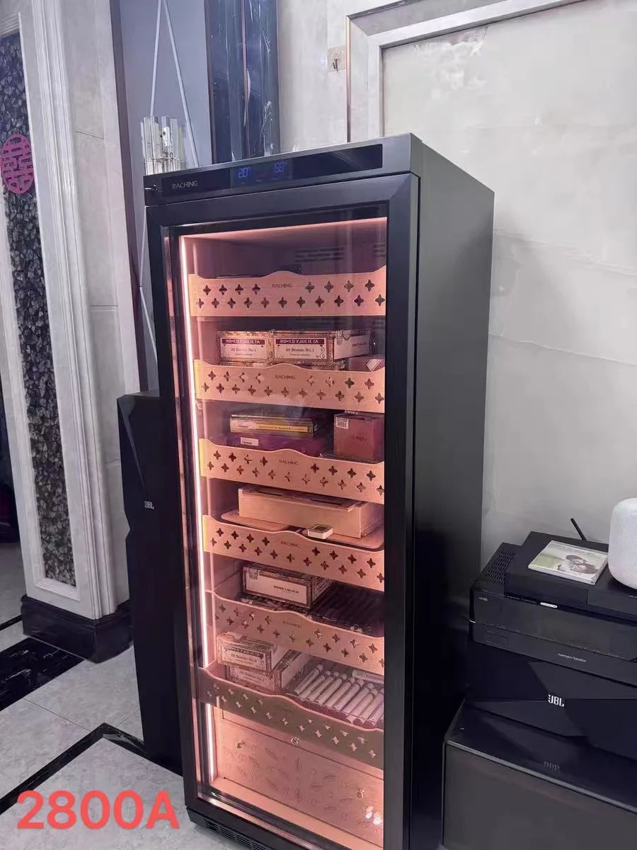 Ready to Ship Raching MON2800A Electric Cigar Humidor With Ammonia Removal Function Cigar Cabinet Accessories