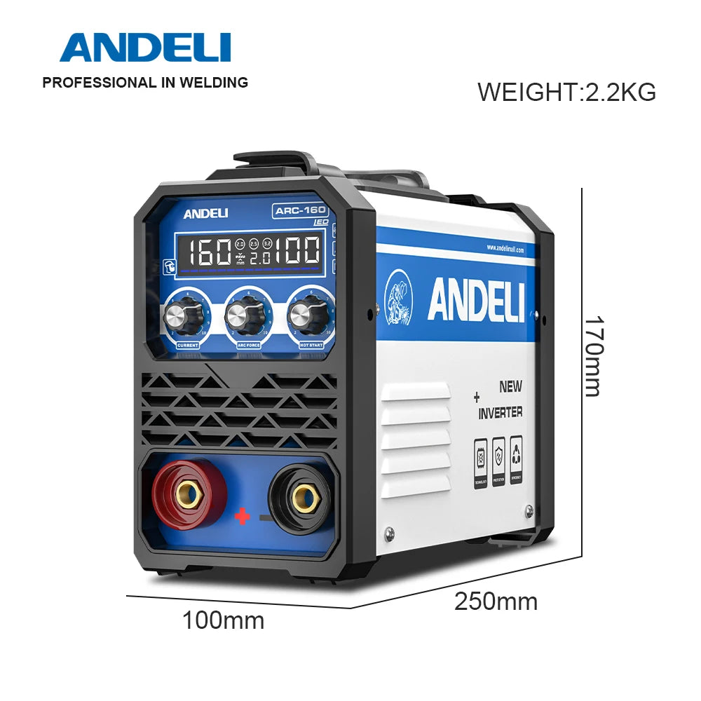 ANDELI  Free Shipping Household Portable 110V/220V 2 in 1  MMA  LIFT TIG 160A IGBT DC ARC Welding Machine