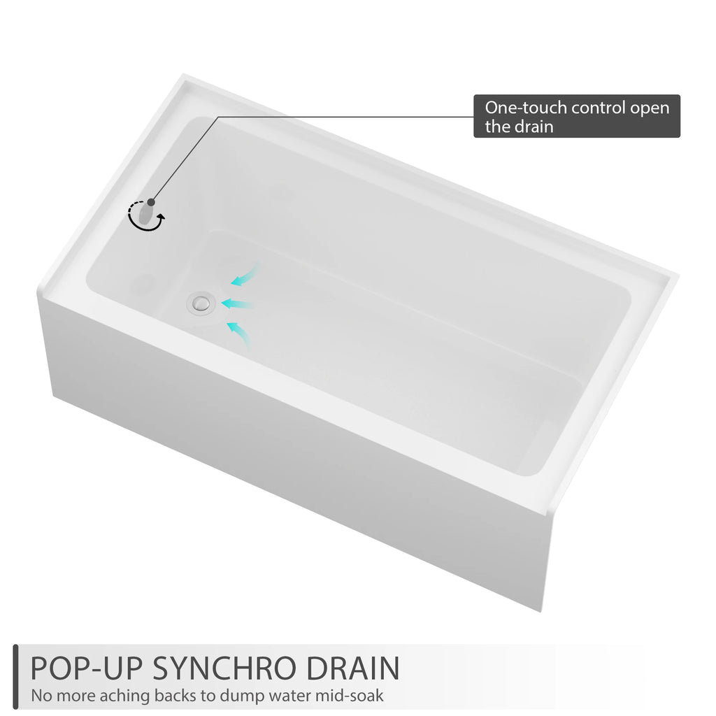 Free Shipping Contemporary Freestanding  White Acrylic Bathtub  Apron Installation