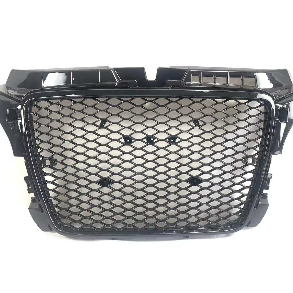 Free Shipping RS3 Style Gloss Black Honeycomb Front Grill for Audi A3 S3 8P.5 2008 2009 2010 2011 2012 Grille