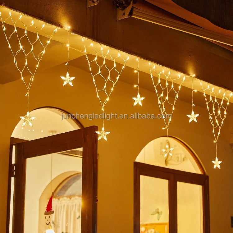 Hot Selling Factory Direct Wholesale Outdoor Multi Mini Icicle Curtain Lights Christmas Luces Navida