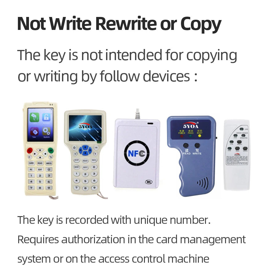 50pcs Read Only RFID 125KHz Tag Color TK4100 EM4100 Proximity Keyfobs Tags Key  Card Chip for Access Control Time Attendance