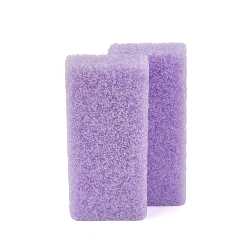USA Free Shipping 1600Pcs/Carton Foot Care Pedicure Tools Double-Sided Foot Rasp Pumice Stone Mini Pumice Pad Purple Disposable
