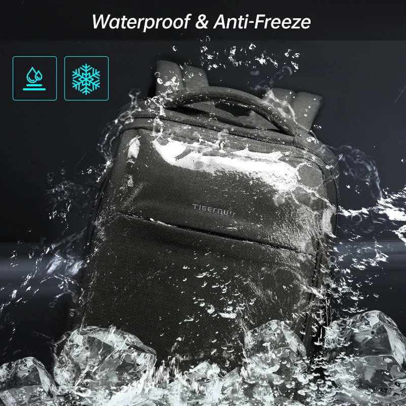 Tigernu Men's Backpack Fashion Travel Backpacks Male Anti Theft USB Charging 15.6 Laptop Backpack Waterproof School Bags For Men