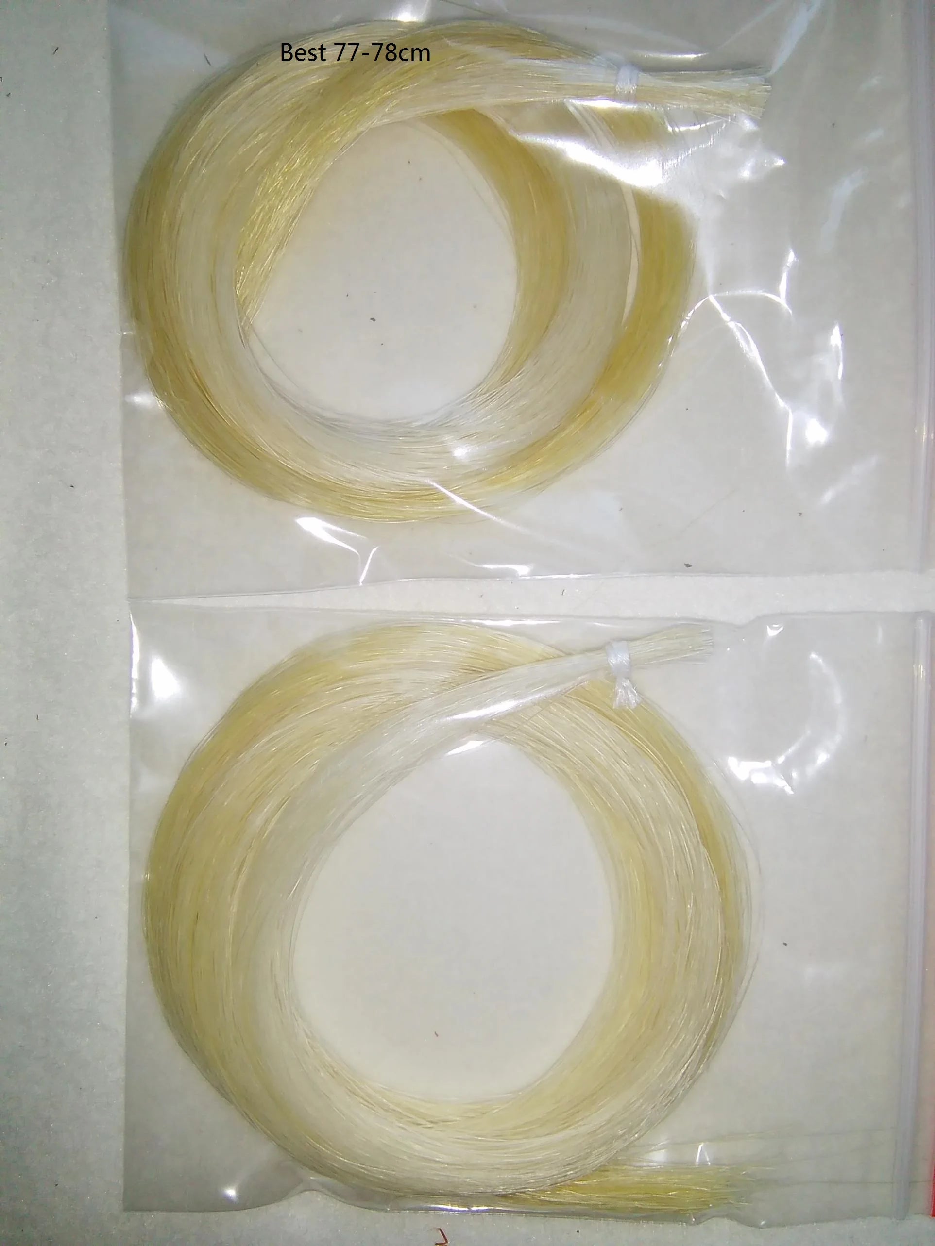 1 Beam Quality Violin Bow Hair 6 Grams Black Horse Hair or White Bow Hair Horse Tails