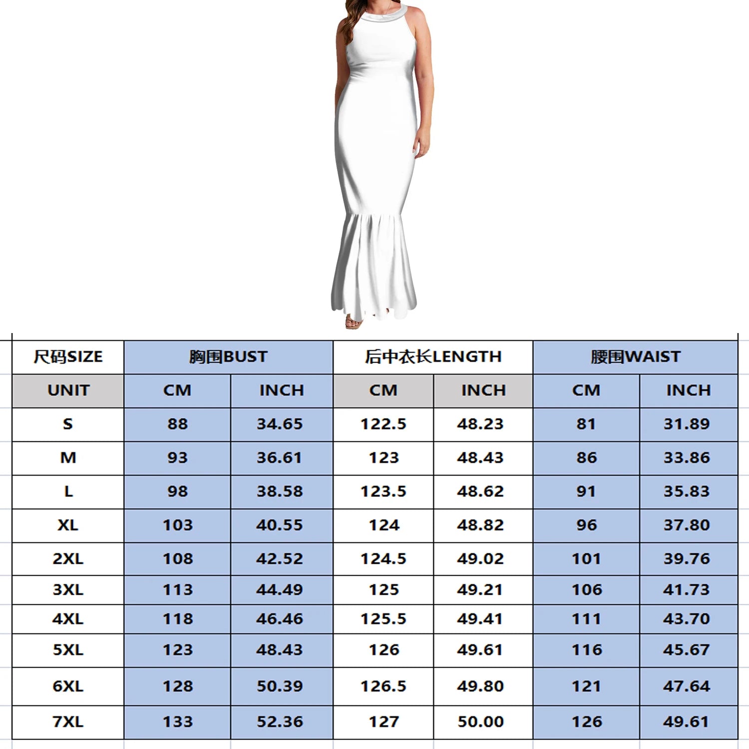 Undefined Polynesian Tribal Long Bodycon Sleeveless Mermaid Evening Dresses Tie Knotted Back Women's Fishtail Casual Dresses
