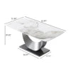 Voxhome US Drop Shipping Dining Room Furniture Modern Design Marble Texture Dining Table Sintered Stone Top Dinner Table Set