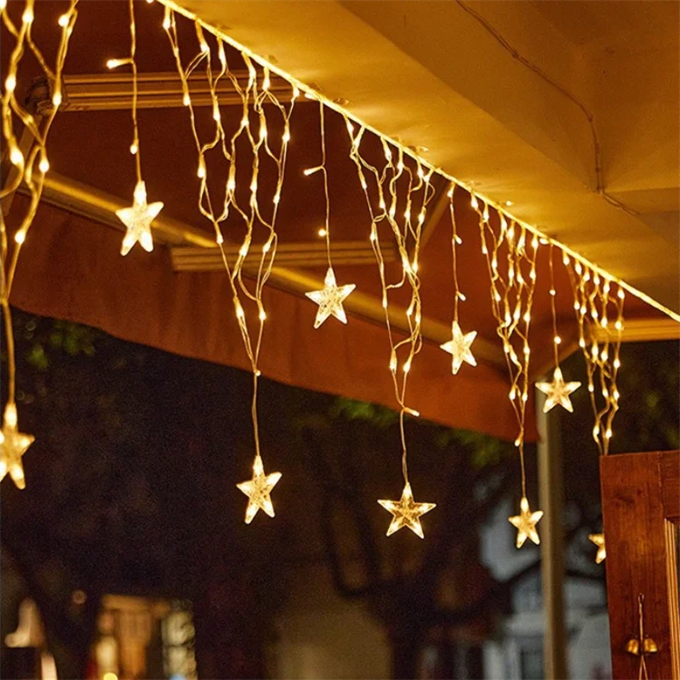 Hot Selling Factory Direct Wholesale Outdoor Multi Mini Icicle Curtain Lights Christmas Luces Navida