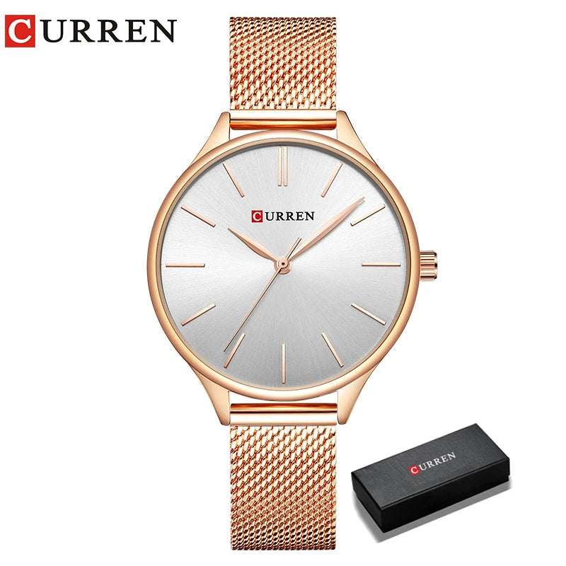 CURREN Hot Fashion Simple Style New Ladies Bracelet Watches Women Dress Wristwatch Quartz Female Clock Gifts relogios feminino