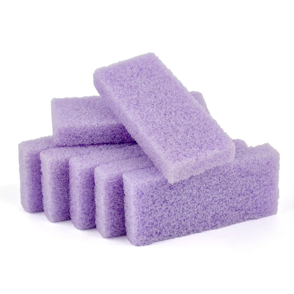 USA Free Shipping 1600Pcs/Carton Foot Care Pedicure Tools Double-Sided Foot Rasp Pumice Stone Mini Pumice Pad Purple Disposable