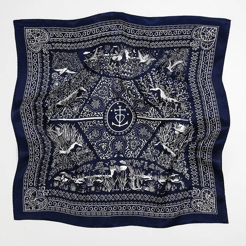 Suya Dream 100% REAL SILK Woman Silk Scarf 53x53cm Square Printed Scarves