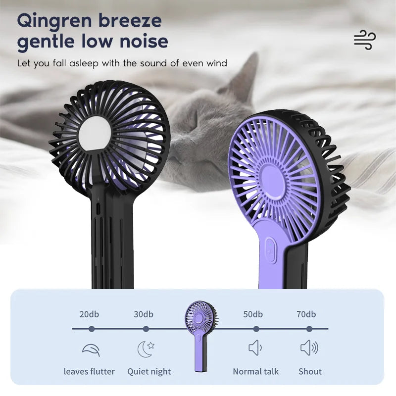 Eu Us in Stock Electric Portable Custom Fans Handheld Free Shipping Cute Rechargeable Pocket Usb Personal Small Fan