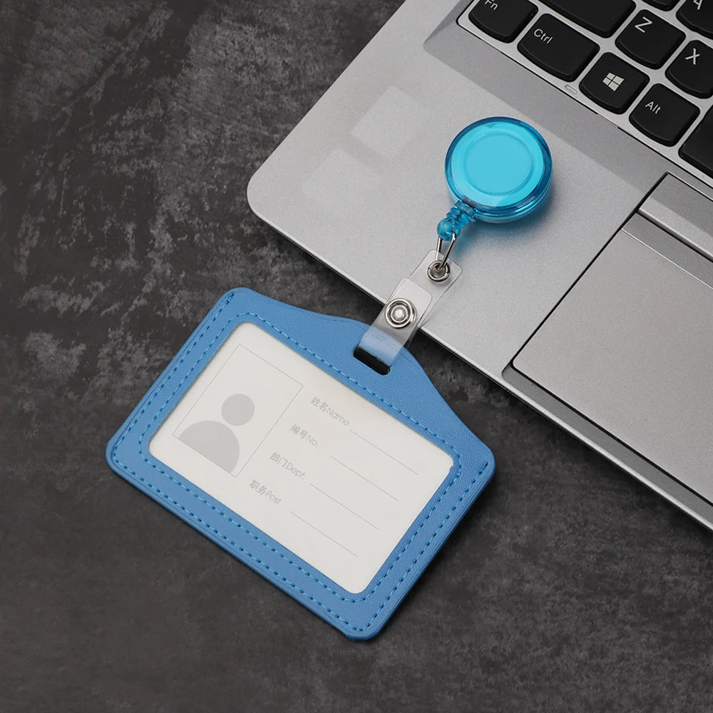 1PC Aluminum Alloy Work Name Card Holders Business Work Card ID Badge Lanyard Holder Hot Vertical Metal ID Business Case