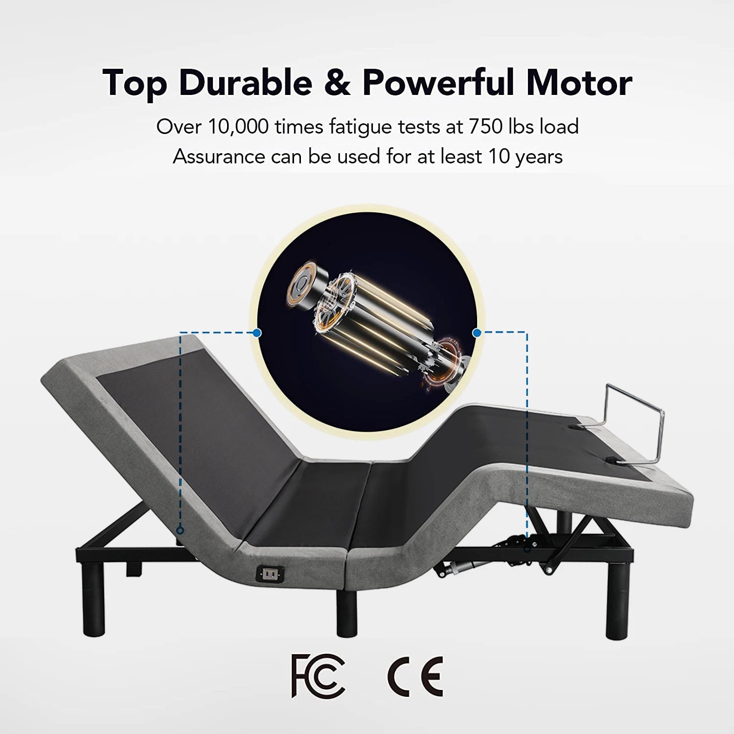 FREE SHIPPING Pronova Motion Queen Adjustable Bed Base Frame with Wireless Remote, Head and Foot Incline, Intelligent Sleep Aid