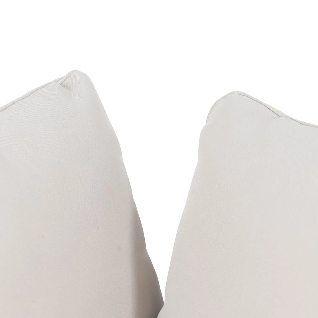 2-Seater Wooden Sofa Set Right Side Outdoor Sofa Beige Cushions Acacia Wood Frame Black Metal Legs for Hotel Villa Use