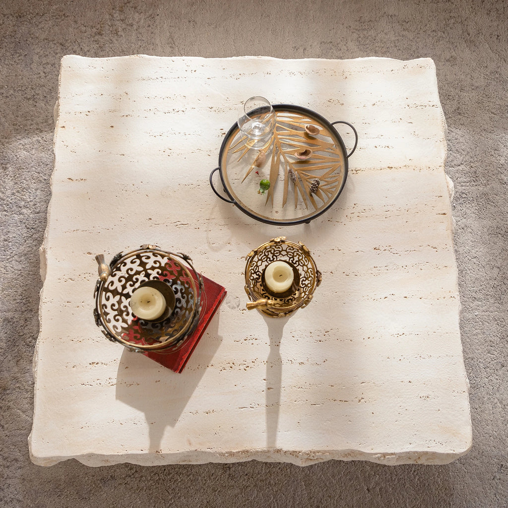 Modern Minimalist Rustic Style Wood Coffee Table Italian Light Luxury Designer Easy to Clean Home Furniture Hotel Use square