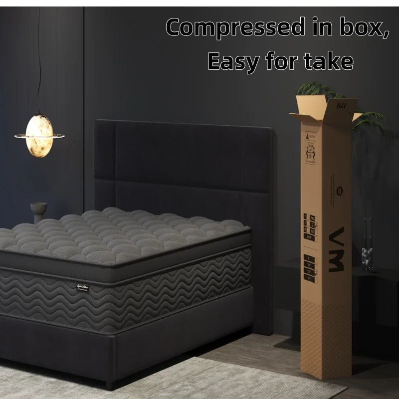 12in Mattresses in a Box, Mattress Queen Size, Pocket Spring&Memory Foam, Motion Isolation Medium Firm Mattress