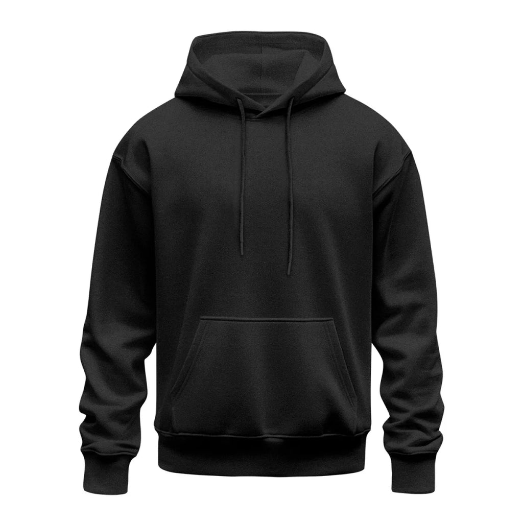 Made in USA Free Shipping MOQ=1Custom Men's Essential Casual Hoodie Heavyweight 2D Print DTG Process Sweatshirt Graphic Pullover