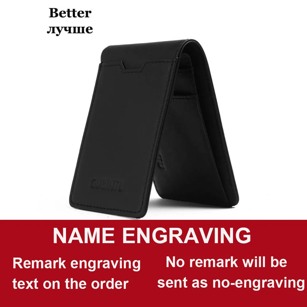 Gubintu Thin Genuine Leather Men Wallets Card Holder Multifunctional Slim Brand Men Purse Business High Quality Men Wallets