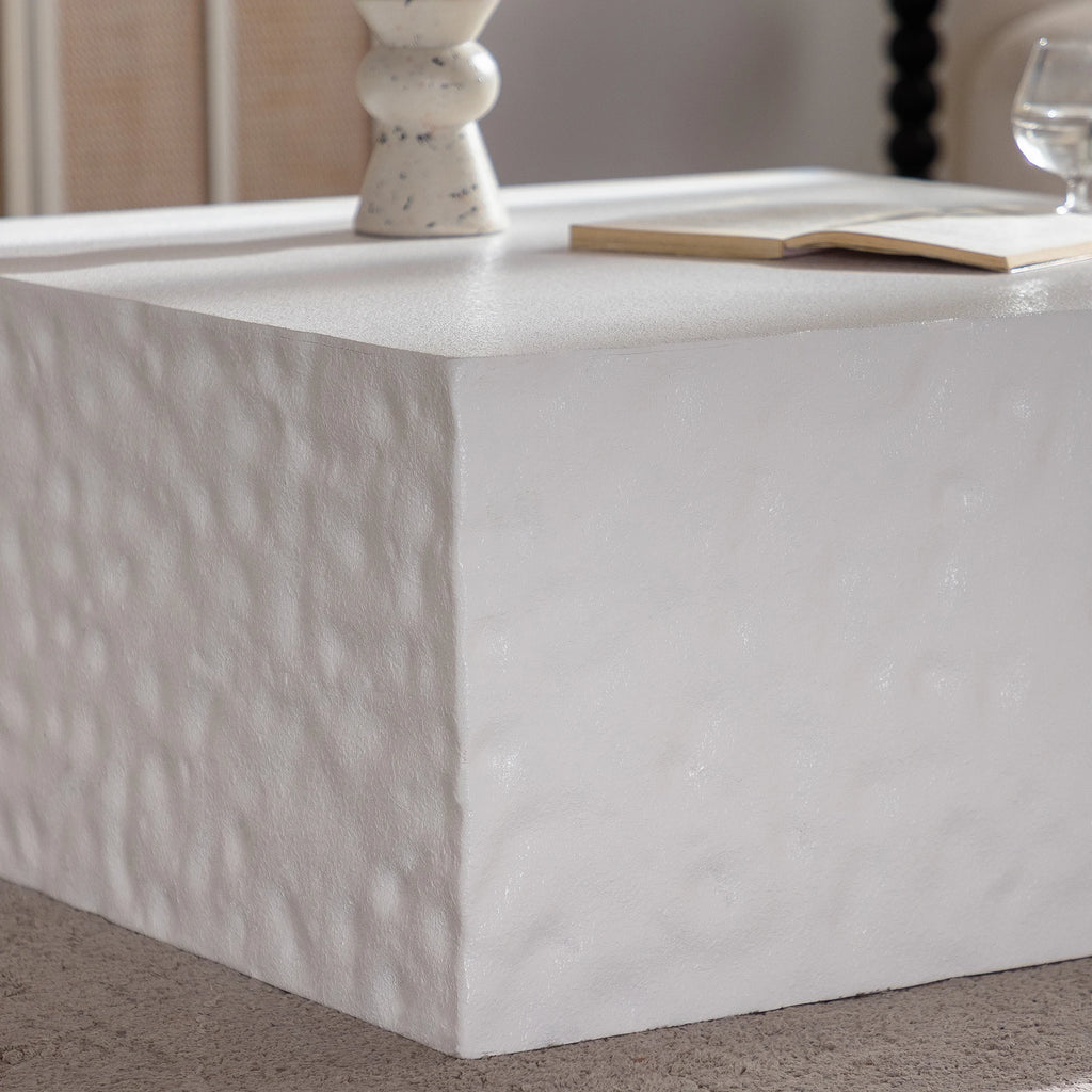 New Modern Farmhouse Rustic Living Room Coffee Table Italian Designer High-end Feel Square Side Table Easy to Clean Wood