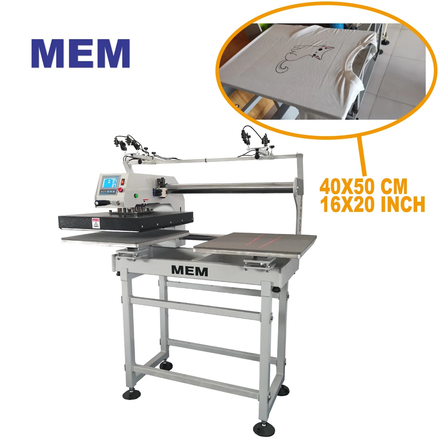 TQ-4050L US America Free Shipping Fast Delivery Pneumatic Dual Heat Press Machine for Any Fabric Printing