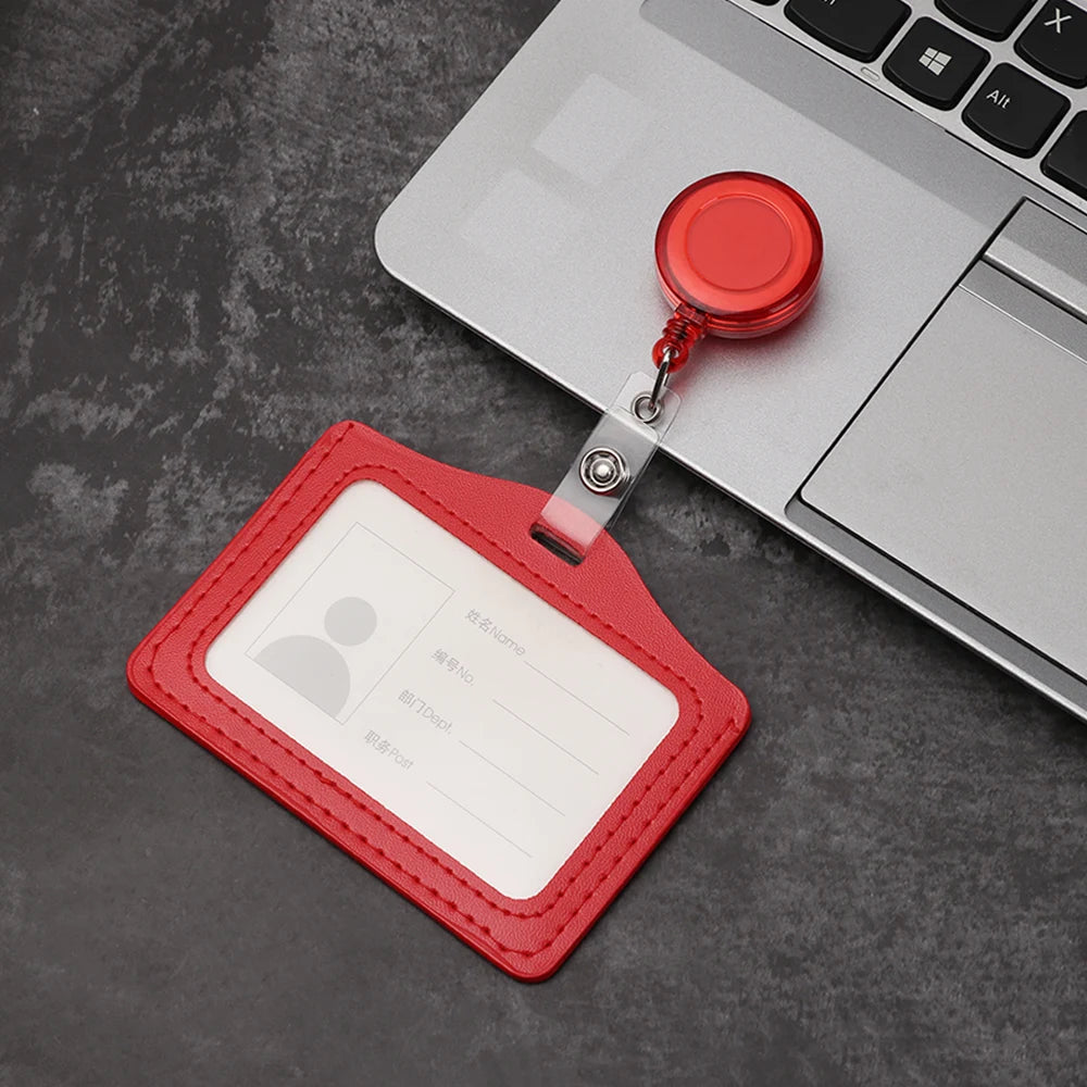 1PC Aluminum Alloy Work Name Card Holders Business Work Card ID Badge Lanyard Holder Hot Vertical Metal ID Business Case